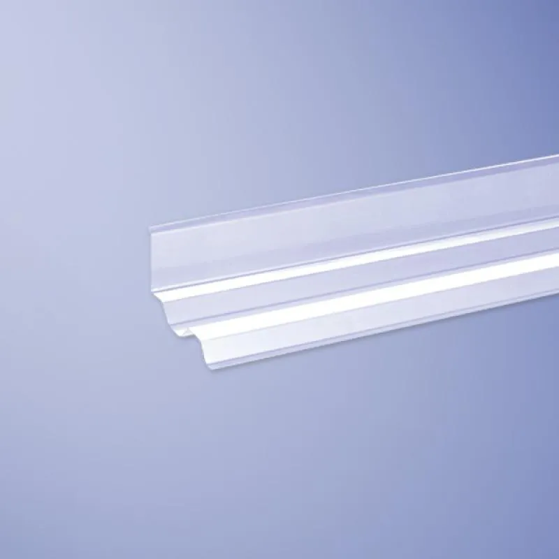 Maueranschluss aus PVC in klar für Lichtplatten im Profil 70/18 Trapez